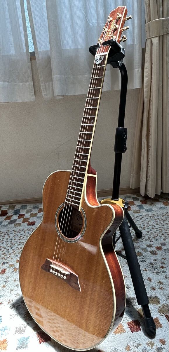 ジャンク　タカミネ　pt-105 エレアコ タカミネ○Takamine○PT-105○ブラック○エレアコ○純正HC付○の落札