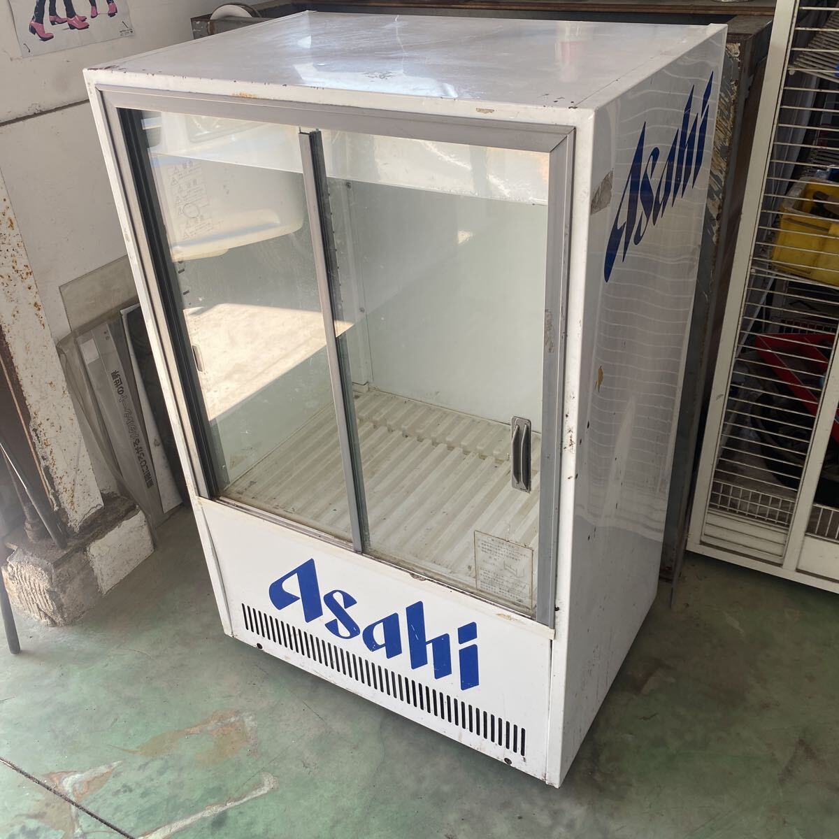 SANYO 冷蔵ショーケース SMR-180FB 340L Asahi アサヒビールロゴ入り