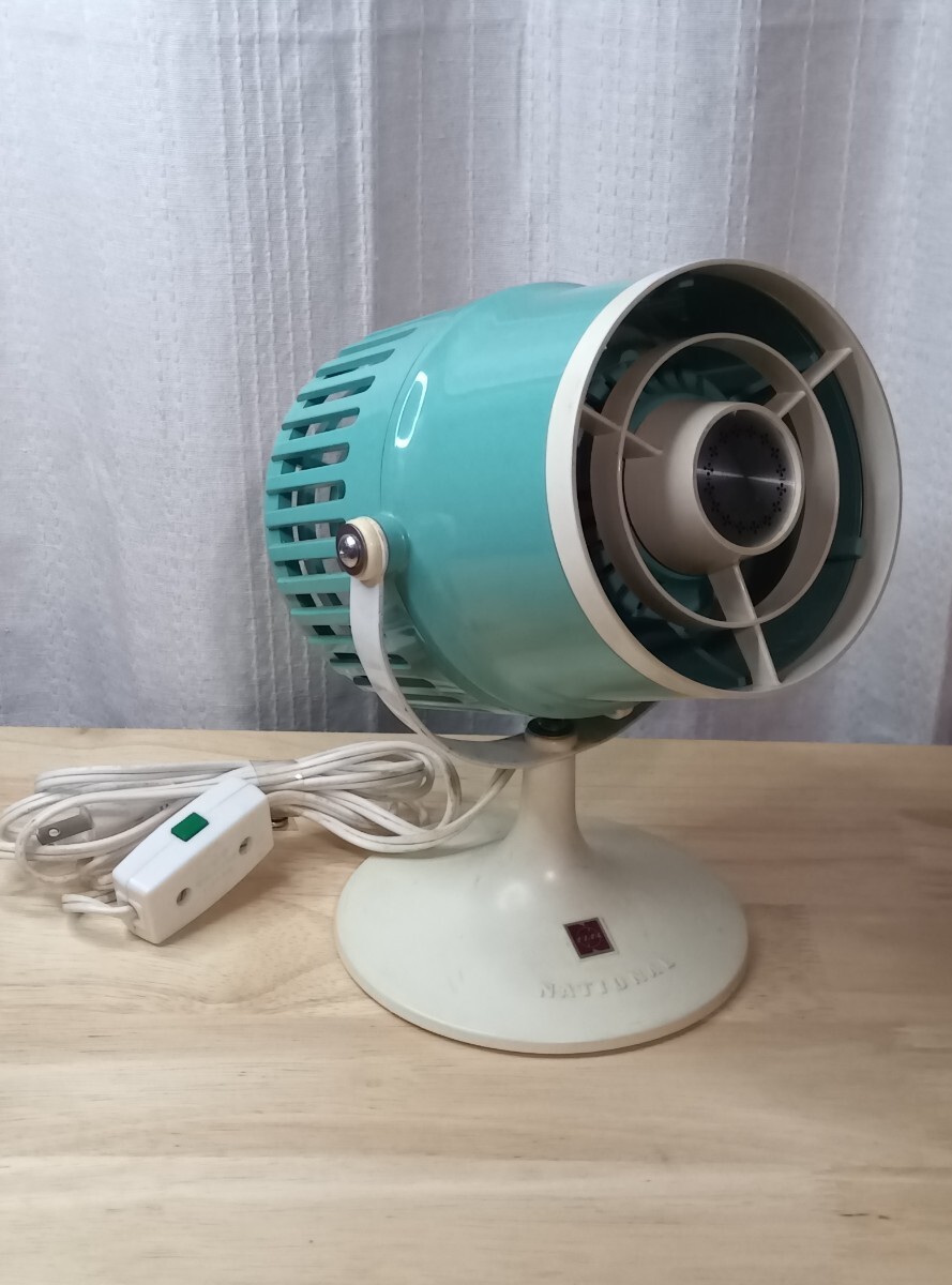 NATIONAL ナショナル 扇風機 F-30D1L グリーン 緑 動作品 昭和レトロ