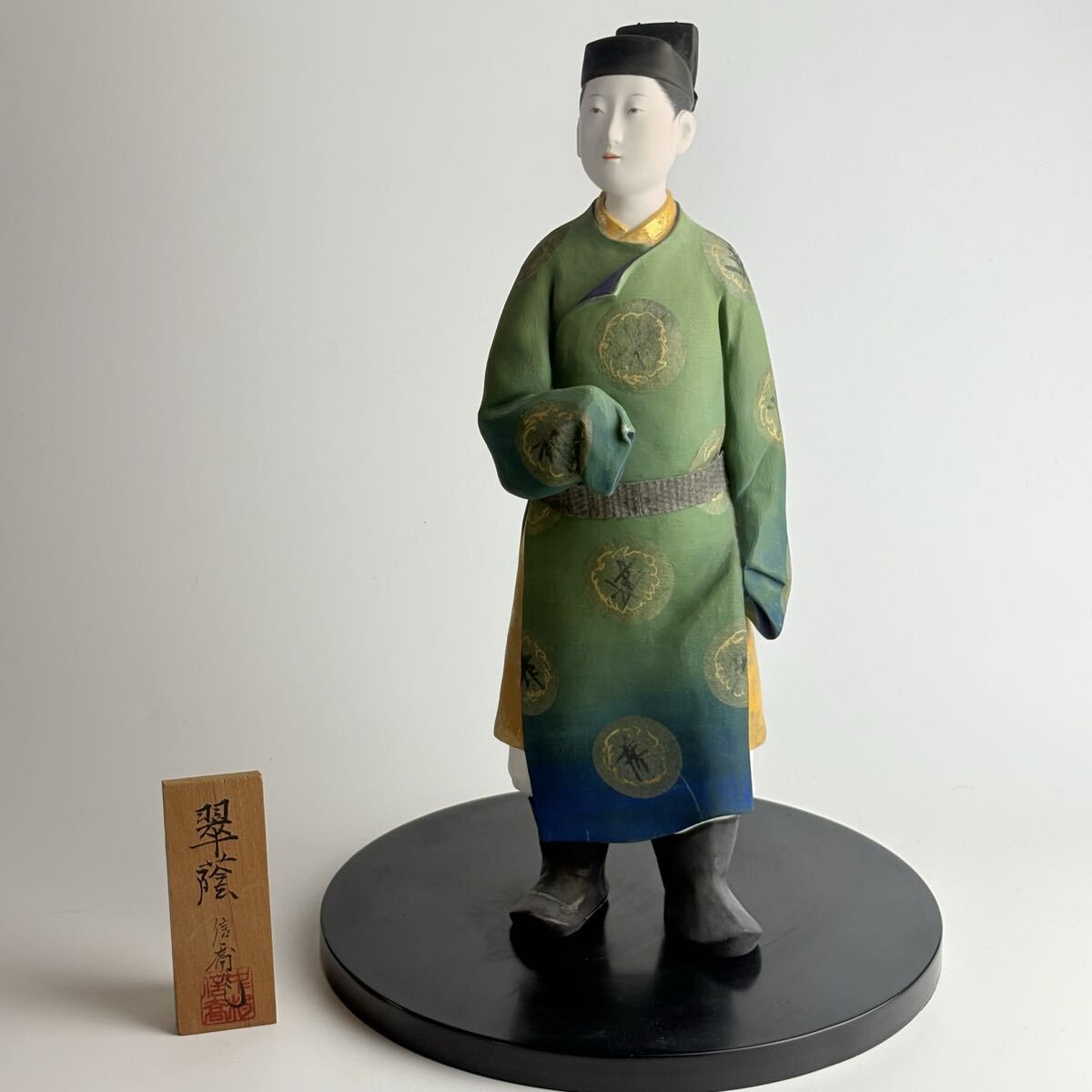 ☆ 大珍品！ 柴田勝家公像 博多人形 武将 平野善次郎作 置物 古美術品