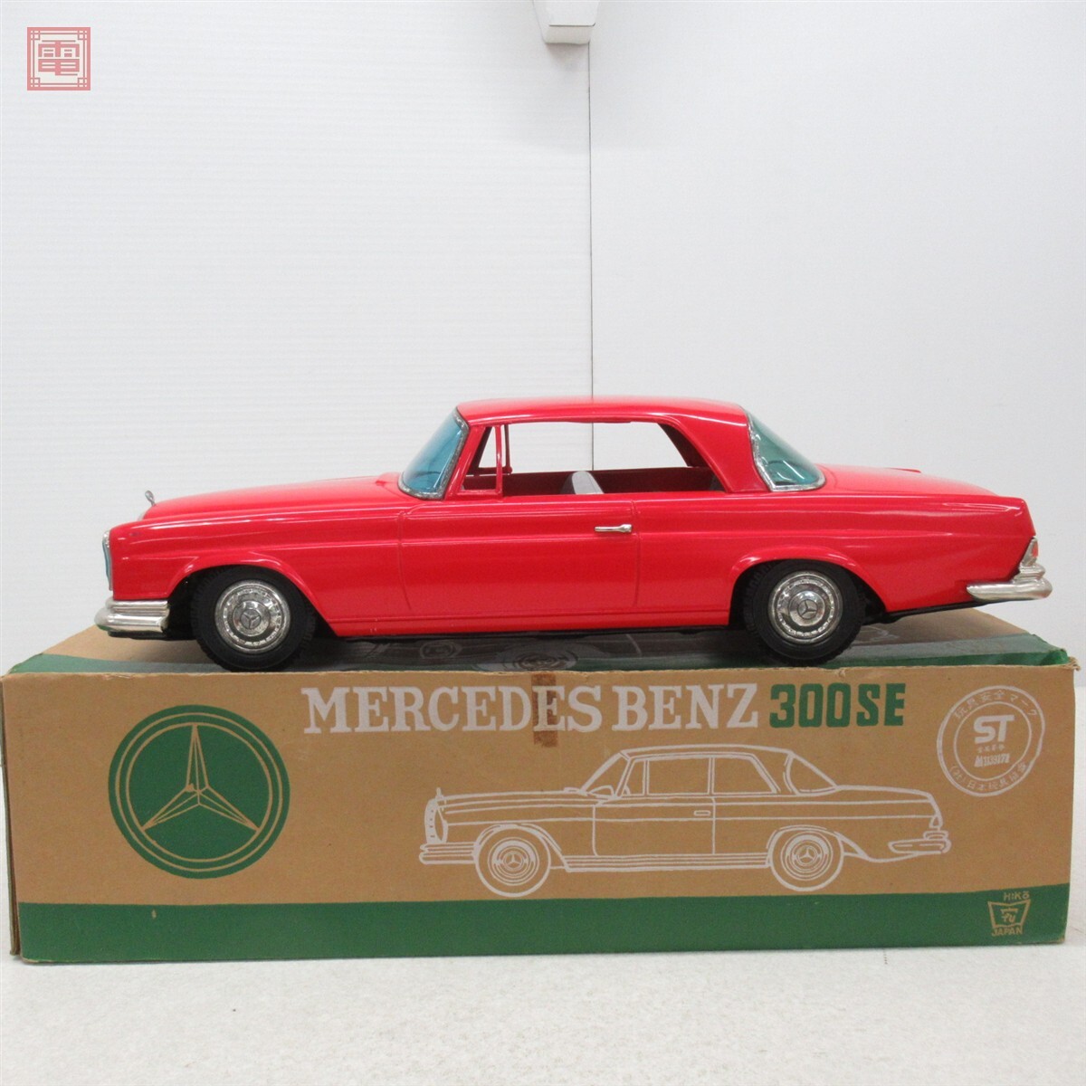 △(R203-B58)現状品 当時物 昭和レトロ 大型ブリキ自動車 縦目ベンツ