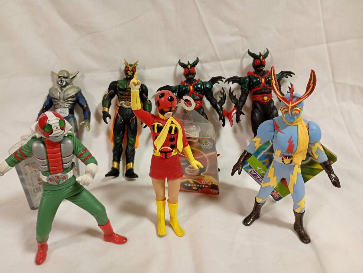 仮面ライダー スーパー1 ライダー9 ソフビセット ポピーの落札情報詳細