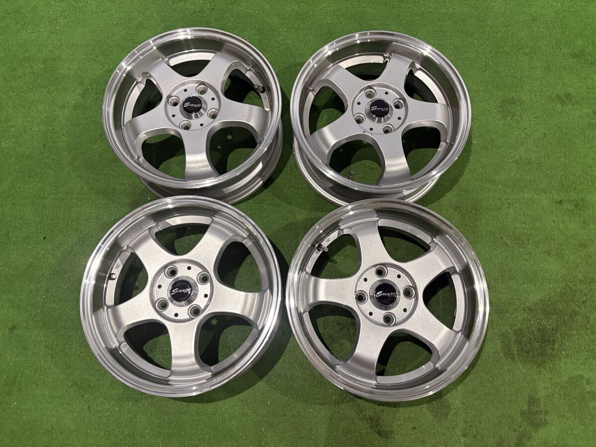 美品 ステルスレーシング SPEC-01 15インチ 7J ＋30 4本 軽自動車の