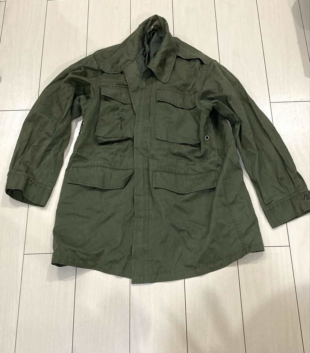 陸自 65式OD作業服上下セット サイズ表記3号 陸自 65式OD作業服上下＆専用ズボンベルトセット サイズ表記3 65式作業
