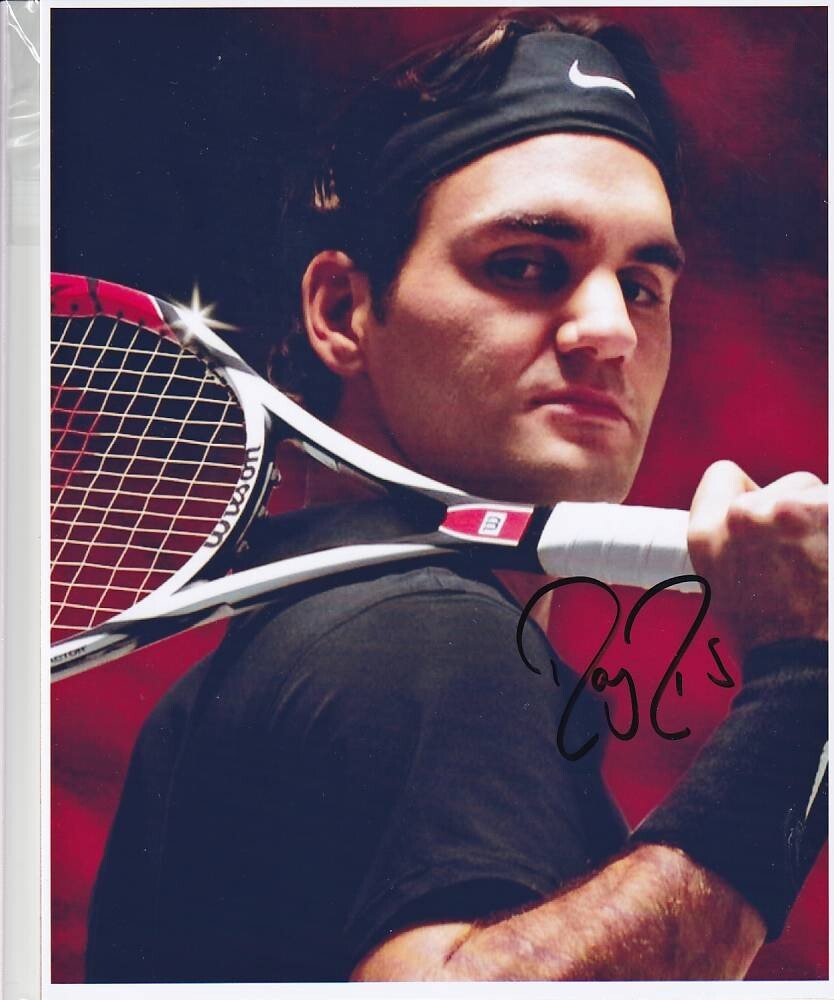 新品】ロジャー・フェデラー 直筆サインフォト/写真 テニス Roger