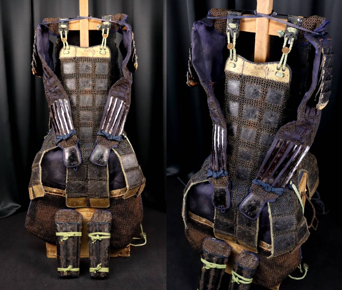 中古】□秋水□鎖帷子頭巾 （検）鎧部品 防具 忍者 武具 甲冑の落札