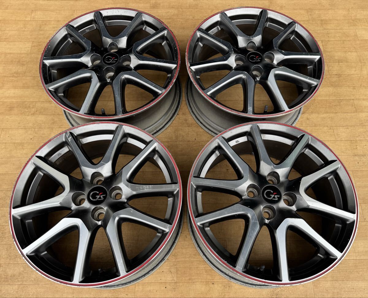 中古】トヨタ G's 純正 17インチ アルミホイール 4本セット 17×7J＋50