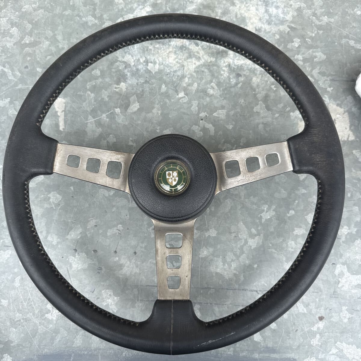 中古】OZ イタルボランテ ステアリング ハンドル イエローステッチ