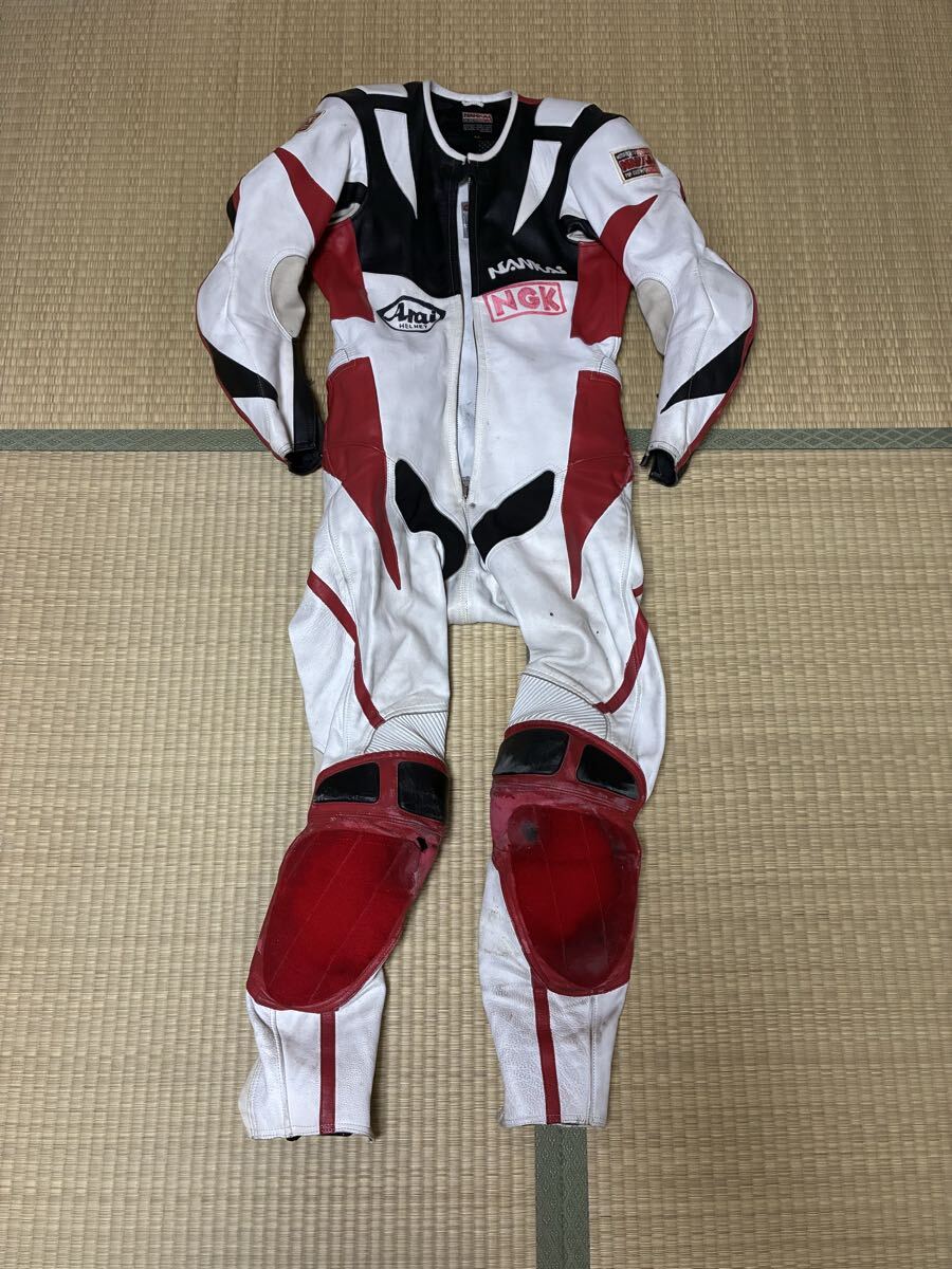 1～ 当時物 中古品 訳あり NANKAI 南海 レーシングスーツ L WHITE/RED