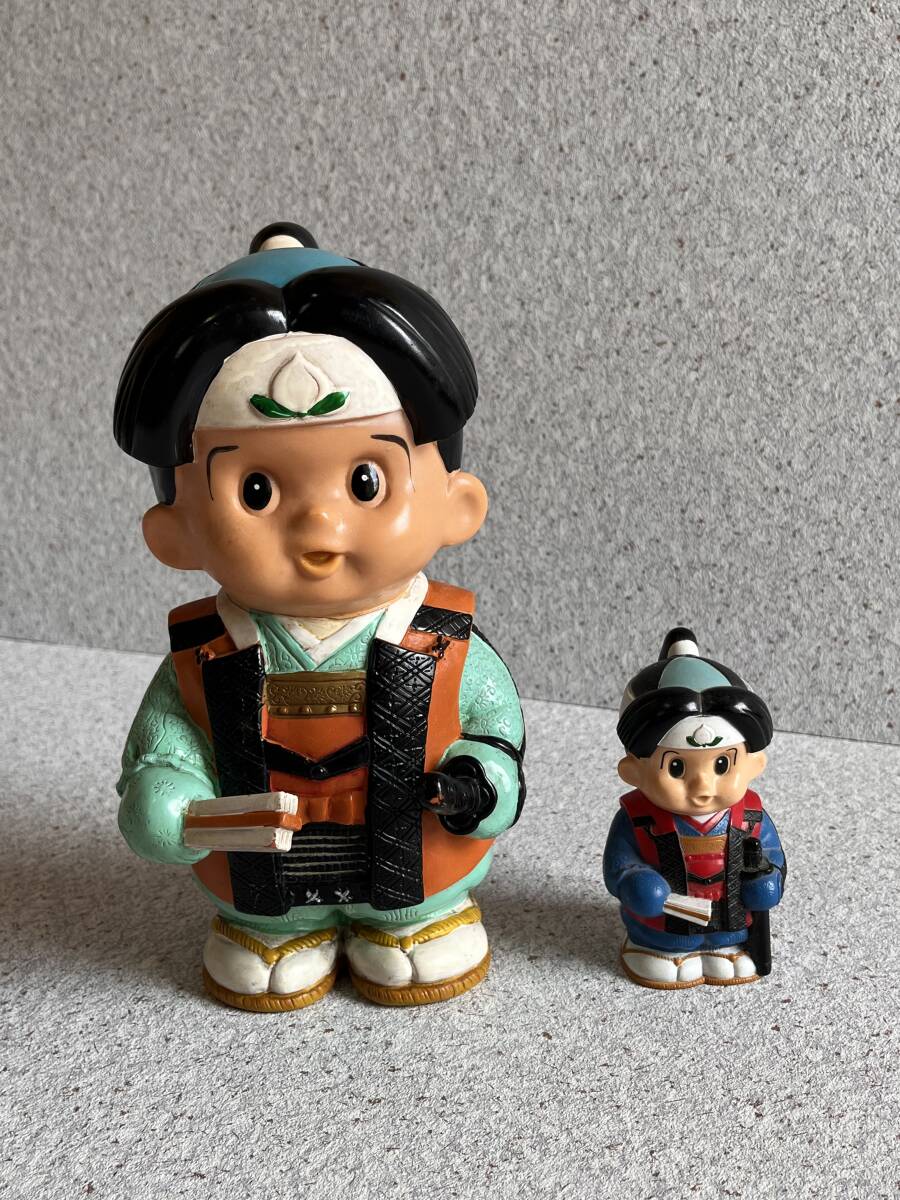 盛岡信用金庫 信ちゃん 一休さん 貯金箱 ソフビ 非売品 ノベルティ 昭和レトロ 中古】◇信ちゃん ソフビ 貯金箱 6個セット (1) 信用金庫◇昭和レトロ