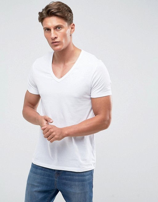 新品 エイソス Tシャツ メンズ 深ｖ ネック 半袖 ホワイト Asos T Shirt With Deep V Neck Mサイズ の落札情報詳細 ヤフオク落札価格情報 オークフリー スマートフォン版