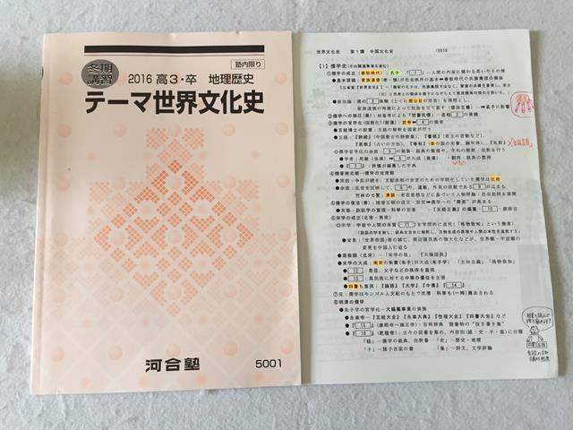 MF33-043 河合塾 テーマ世界文化史 2016高3・卒 地理歴史 2016 冬期