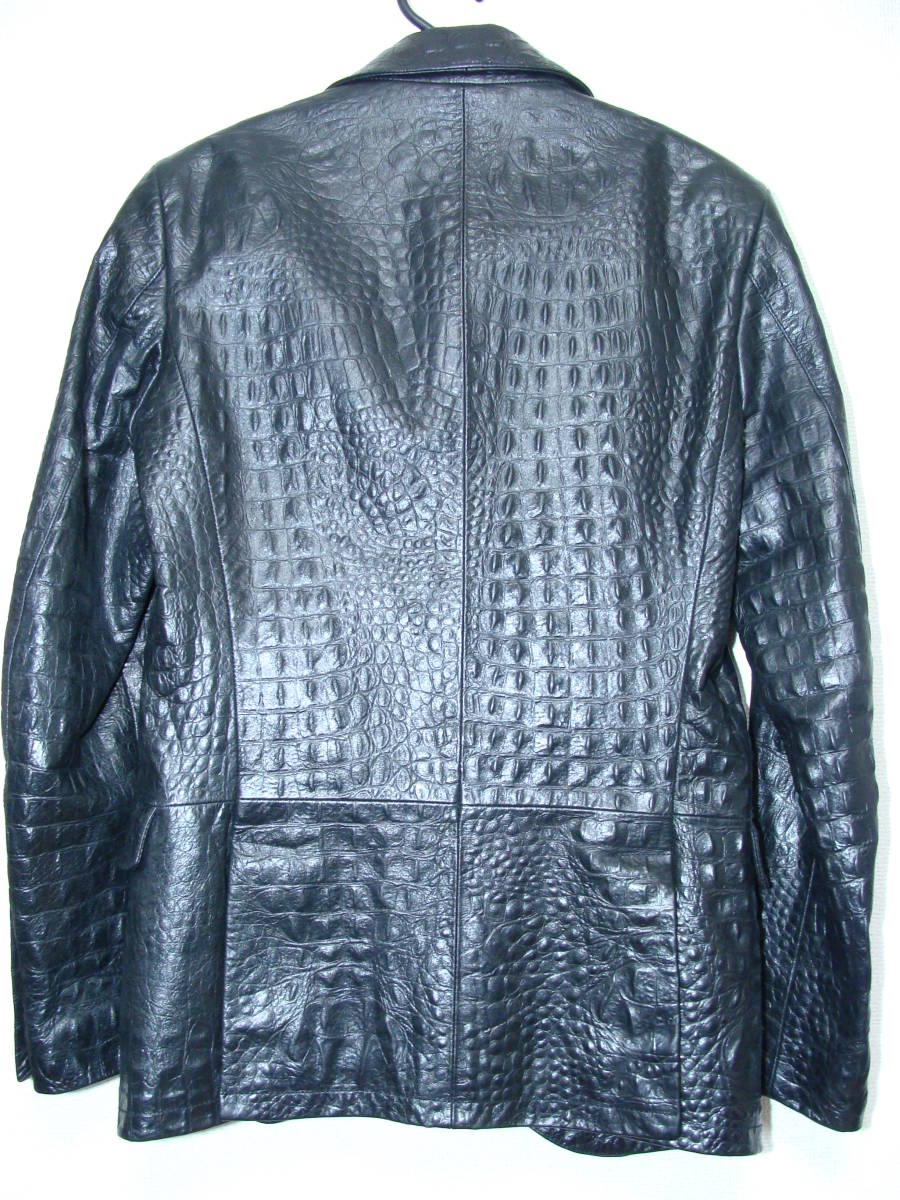 MARCELLO PAMPALONI マルチェロパンパローニ ◇ クロコ 型押し 牛 皮