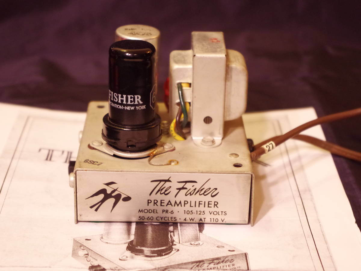 MONOプリアンプ】FISHER PR-6 フォノイコライザー 美品 / GE バリレラ