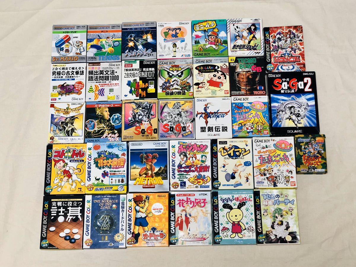 Gb ゲームボーイ 箱説のみ 33本セット 聖剣伝説 ゲームボーイウォーズ サガ メトロイド レイマン コミックボンボン など の落札情報詳細 ヤフオク落札価格情報 オークフリー スマートフォン版