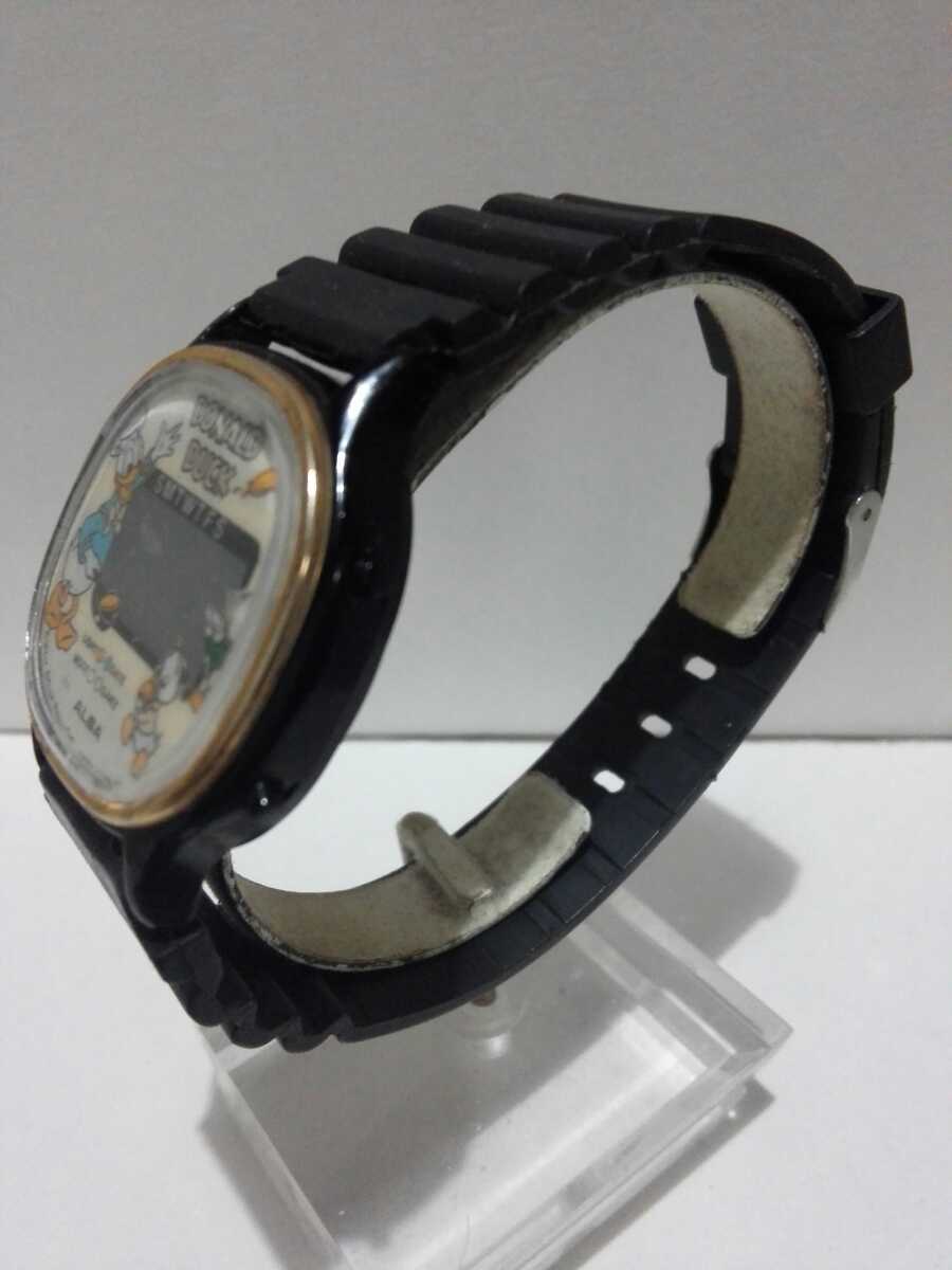 ジャンク】希少 80年代 SEIKO ALBA ディズニータイム ドナルドダック