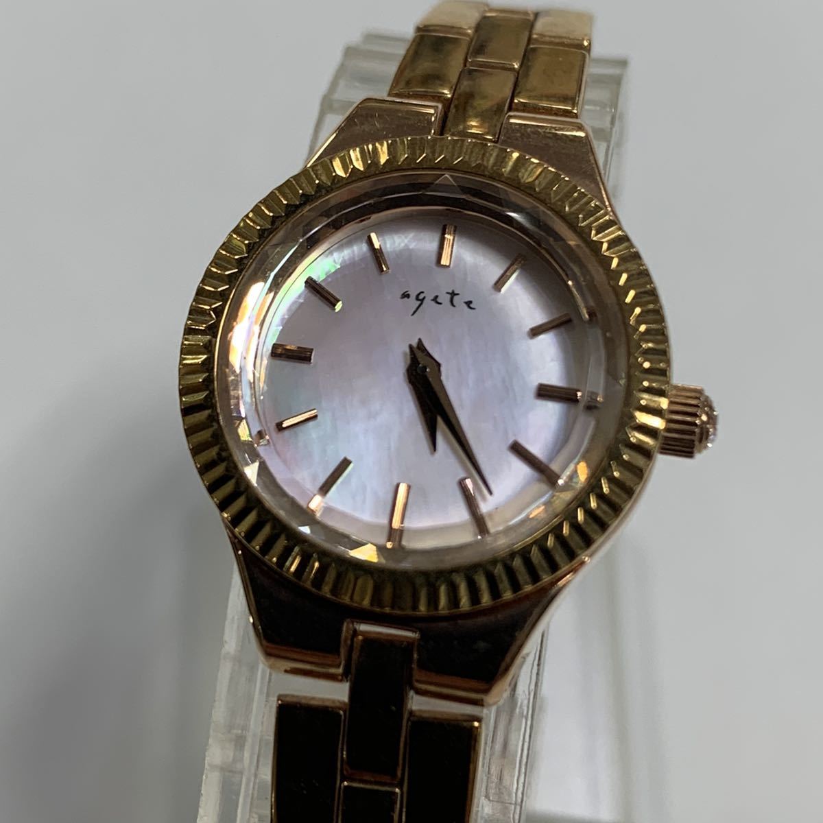 ◇agete◇アガット 腕時計K10 ダイヤ0.02