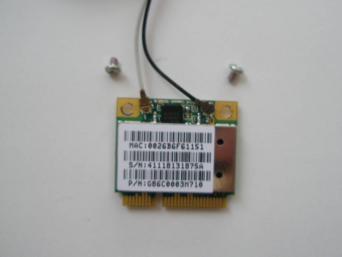 無線ｌａｎカード アンテナ線付き 東芝 B450 B451 B452 B550 B551 B552 L35 L36 L40 L41 L42 L45 L46 L47 の落札情報詳細 ヤフオク落札価格情報 オークフリー スマートフォン版