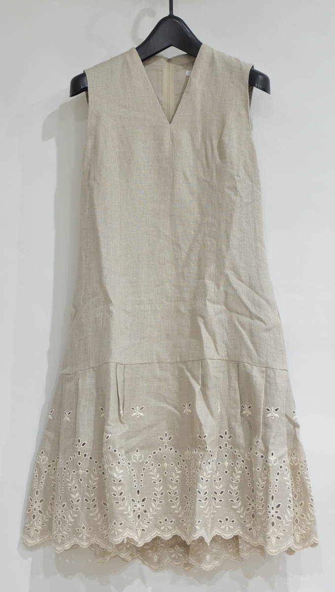 FOXEY（フォクシー）リネン刺繍ワンピース （FOXEY フォクシー Dress 