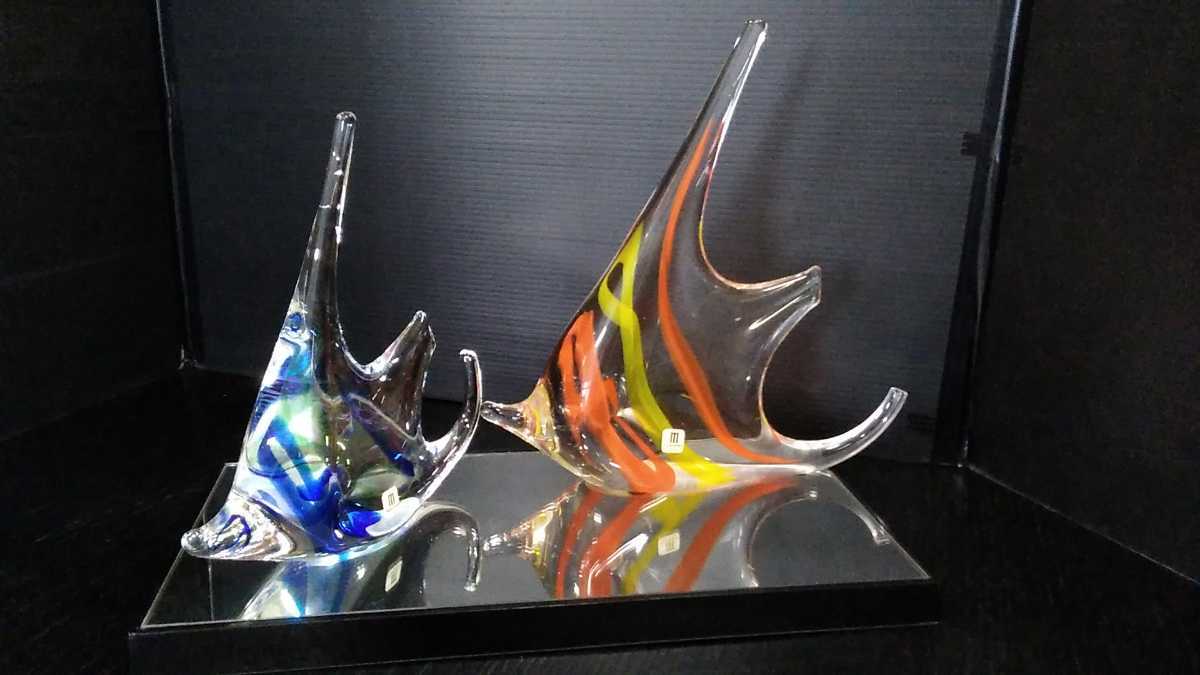 レトロ Multi Glass マルティグラス エンゼルフィッシュ 熱帯魚 ガラス