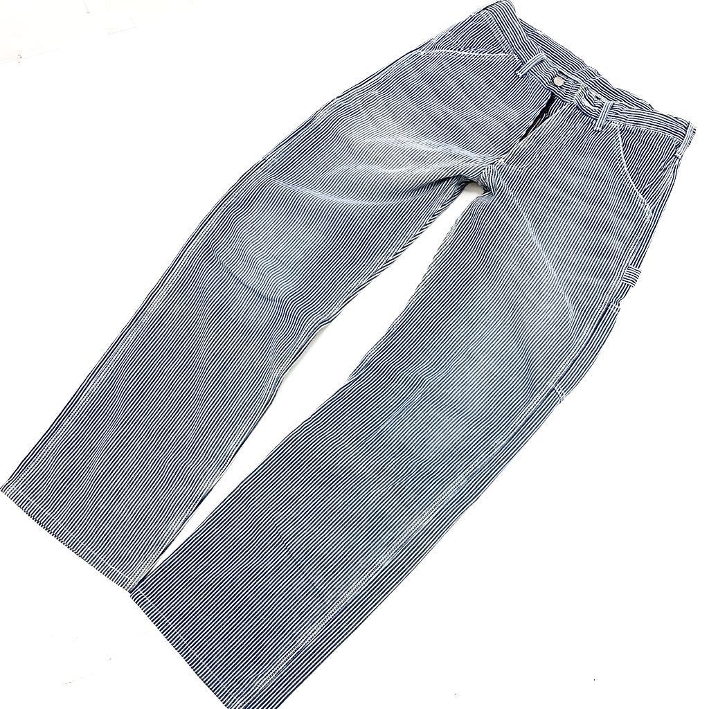 カーハート ヒッコリーストライプ ペインター パンツ W32 ネイビー