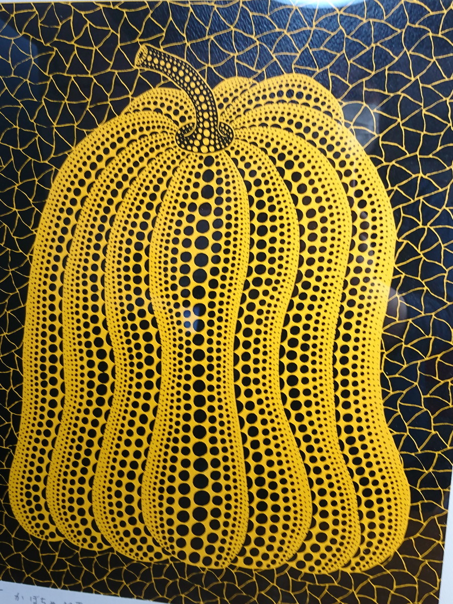 模写】草間彌生 かぼちゃMT シルクスクリーン 版画 鉛筆サイン 草間