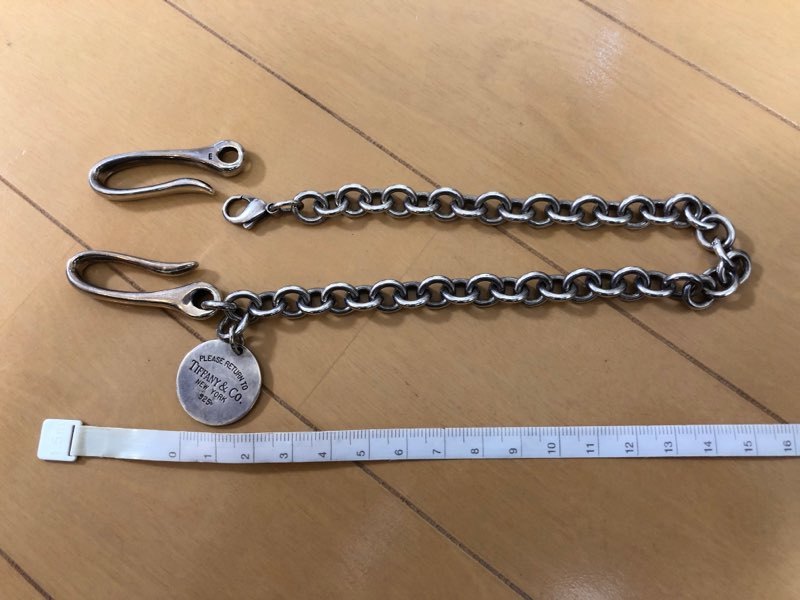 中古カドヤ財布 チェーンティファニー 改造品