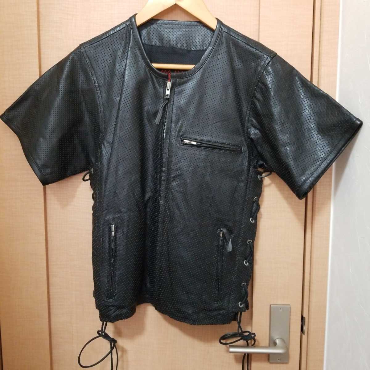 新品 ライダースジャケット 革ジャン レザージャケット ハーレー アメリカン バイカー 装備 かっこいい Heavy 36サイズ メッシュレザー の落札情報詳細 ヤフオク落札価格情報 オークフリー スマートフォン版