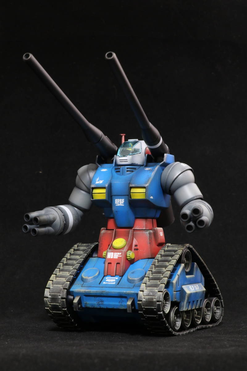 HGUC ガンタンク 塗装済完成品 パイロット変更 ウェザリング仕上げ