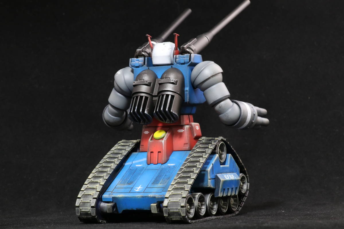 HGUC ガンタンク 塗装済完成品 パイロット変更 ウェザリング仕上げ