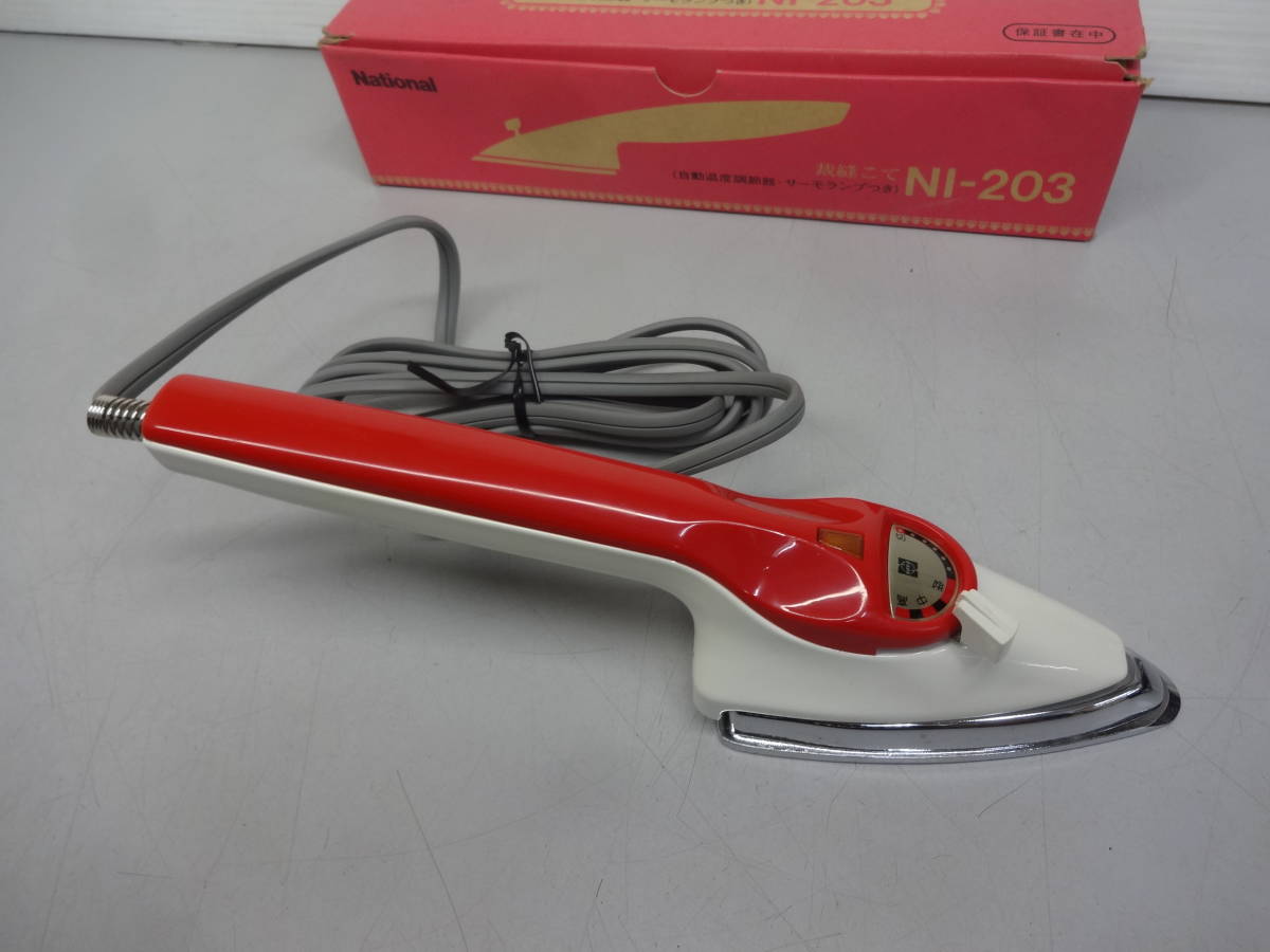 216) National 裁縫こて NI-203 80W 動作品 和裁などに アイロン
