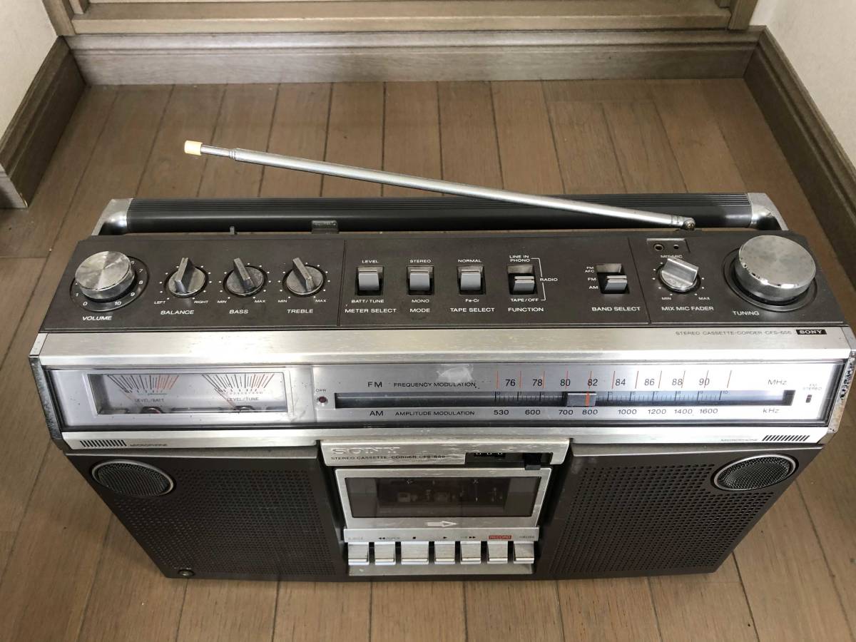 ソニーSONY☆昭和レトロ☆ラジカセ☆CFS-656 ステレオ カセット