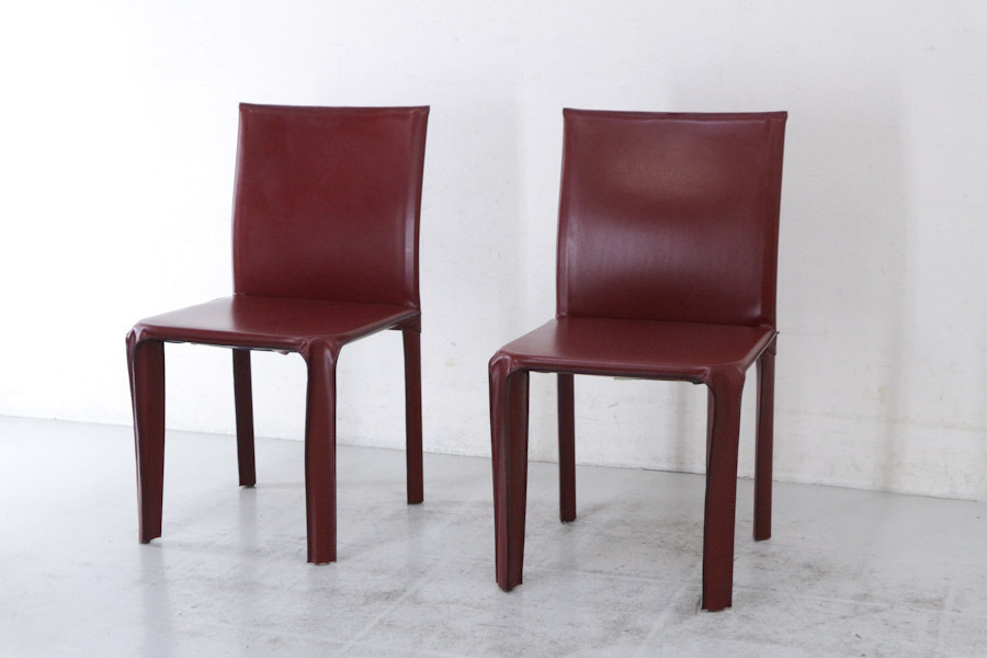 ☆イタリア arper アルペール☆本革張り レザー ダイニングチェア2脚