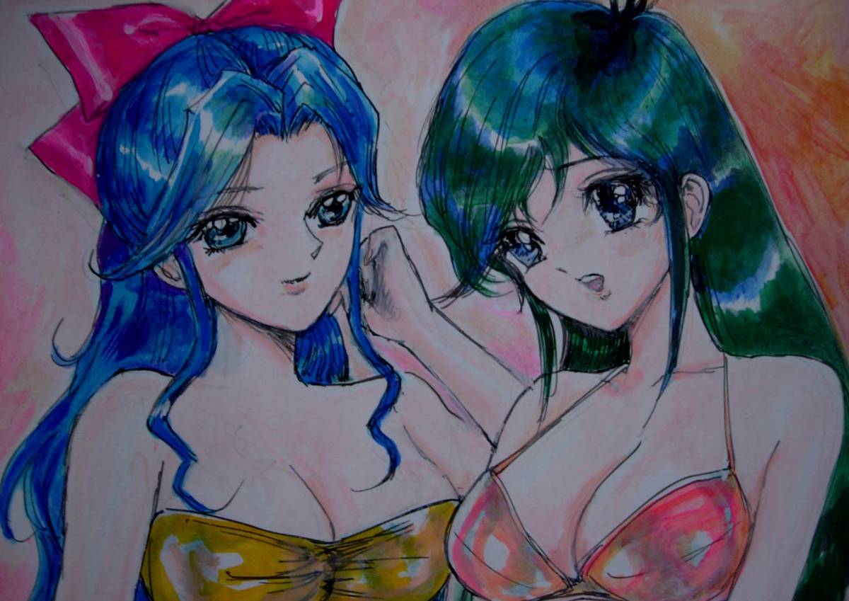 コンバトラーＶ　南原ちずる　直筆イラスト色紙 Yahoo!オークション - コンバトラーV 南原ちずる4 A4 高級アート