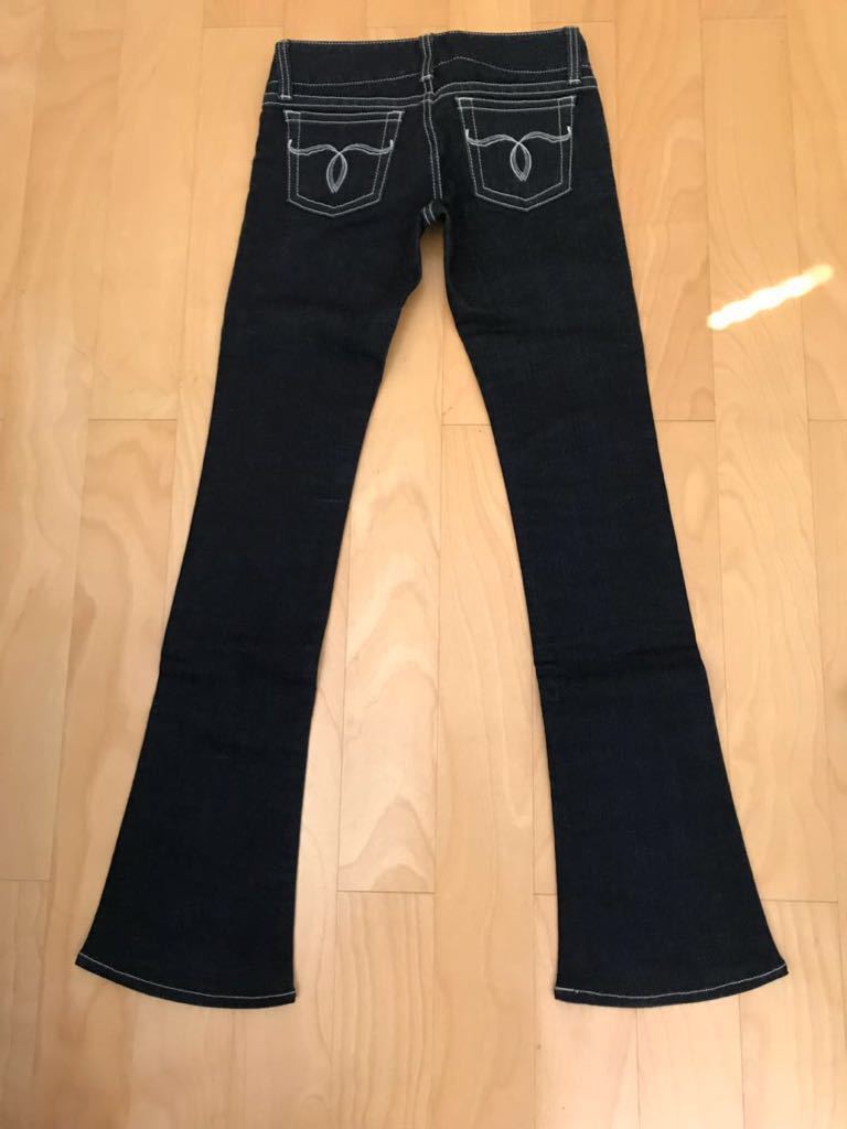 マウジーMoussy☆美品 24インチ ブーツカットデニムパンツ 濃紺