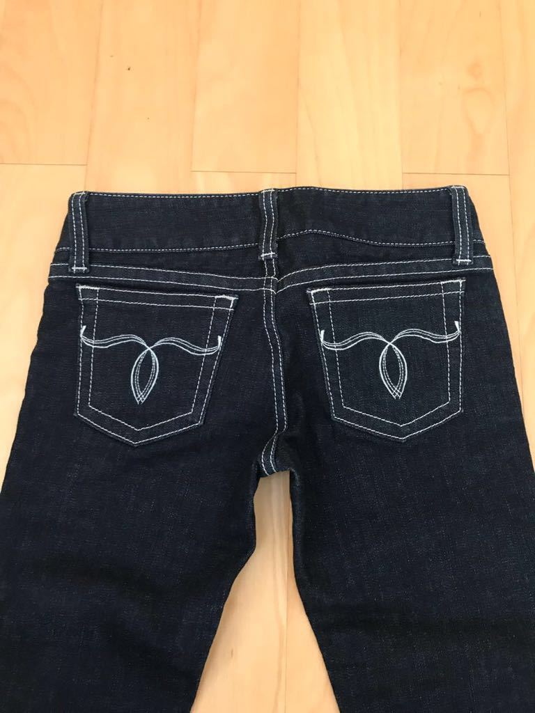 マウジーMoussy☆美品 24インチ ブーツカットデニムパンツ 濃紺