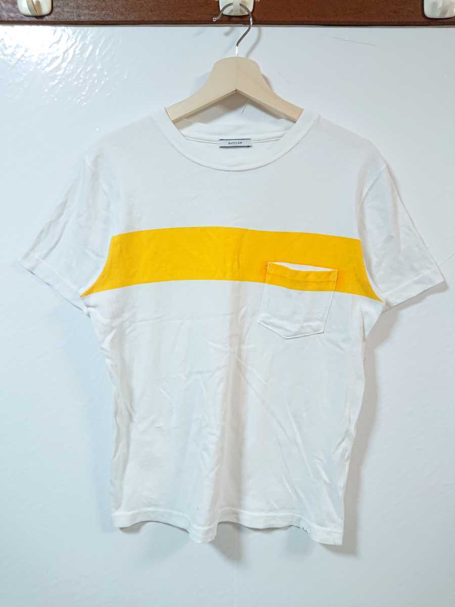 良品 Bayflow ベイフロー ライン ボーダー ポケット Tシャツ サイズ2 白 イエロー Line Pocket T Shirt の落札情報詳細 ヤフオク落札価格情報 オークフリー スマートフォン版