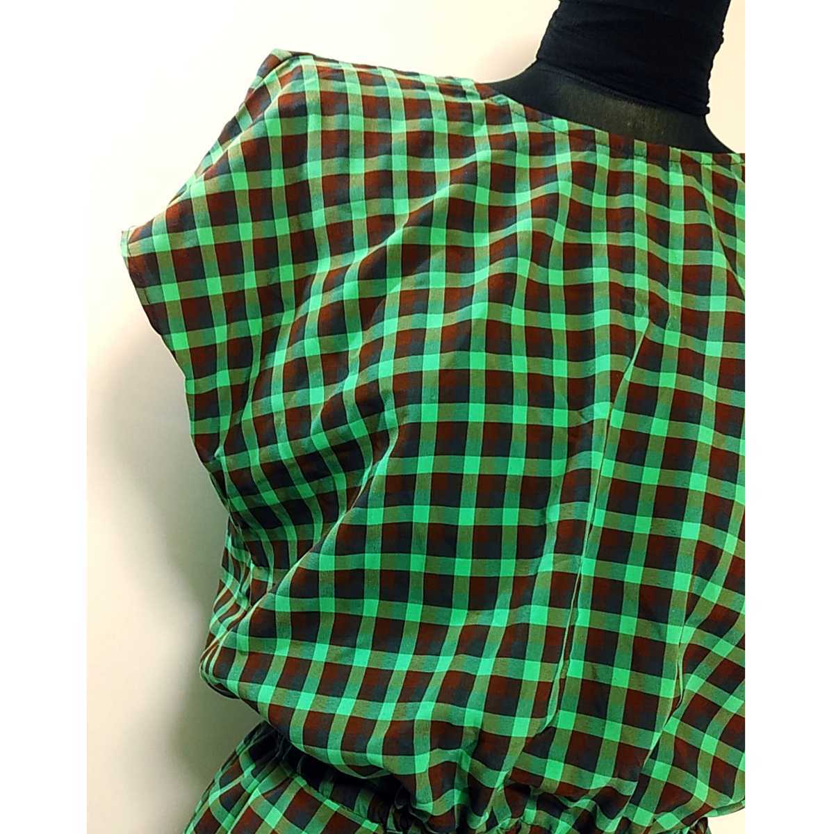 245 Kbf ケービーエフ アーバンリサーチ チェック柄 ブラウジング ワンピース 緑 グリーン ブラウン 茶色 半袖 レディース の落札情報詳細 ヤフオク落札価格情報 オークフリー スマートフォン版