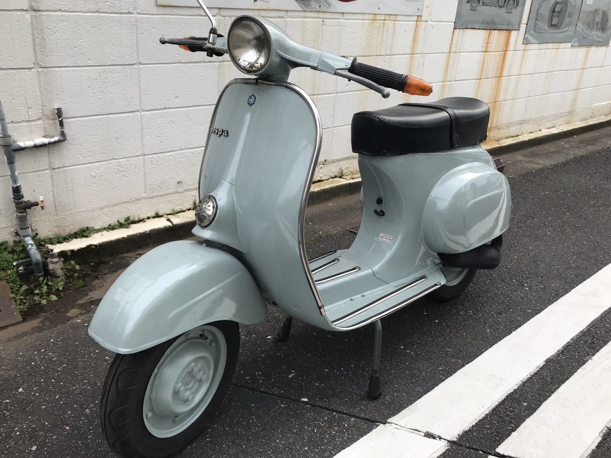 ベスパ100イタリア 製ビンテージハンドチェンジ3速ブルーグレー