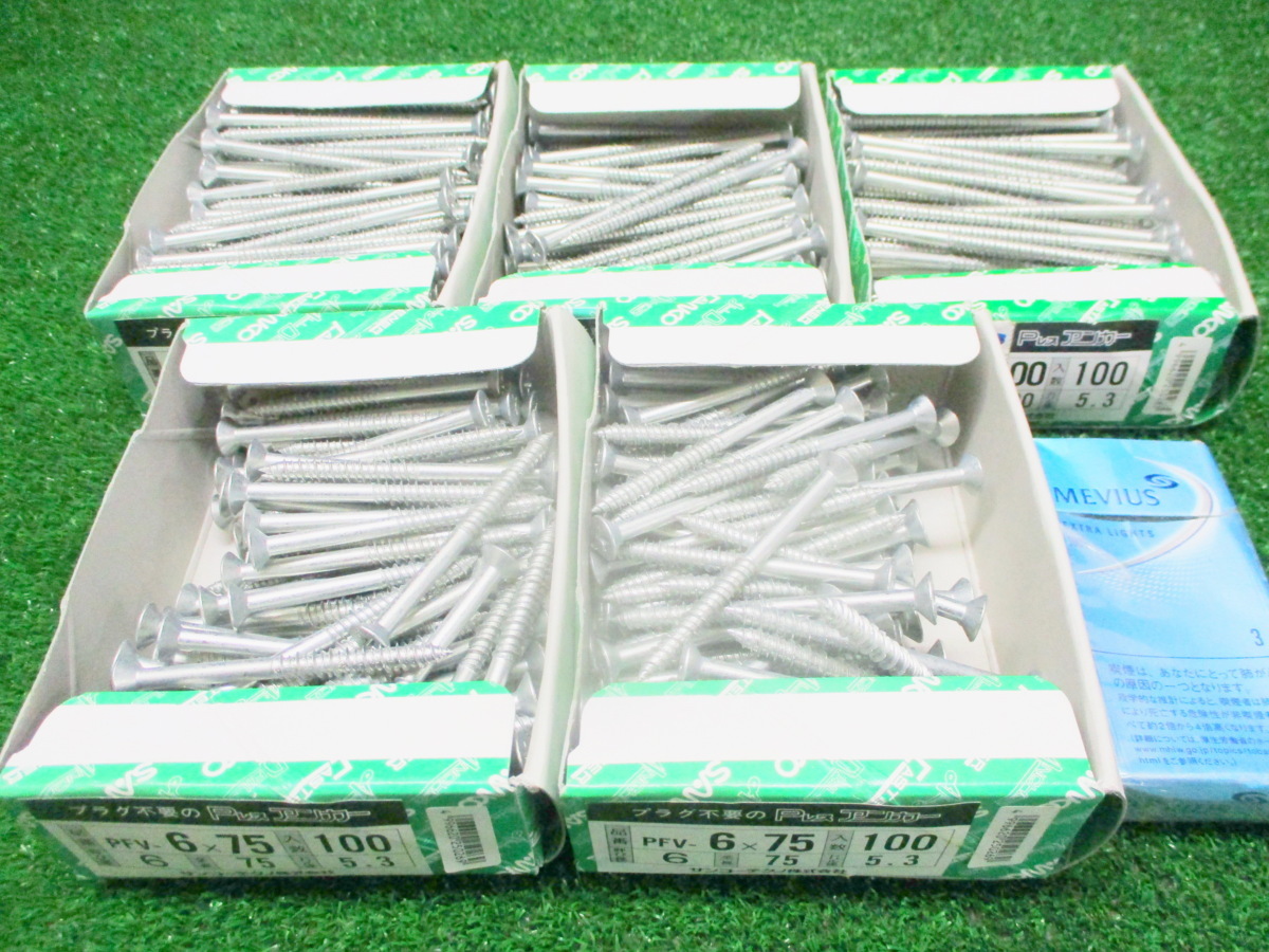 新品 浅宇f141 サンコーテクノ Pレスアンカー プラグ不要 6 75mm 6 100mm ドリル径5 3mm アンカー コンクリート用ビス ネジ 大量セット の落札情報詳細 ヤフオク落札価格情報 オークフリー スマートフォン版