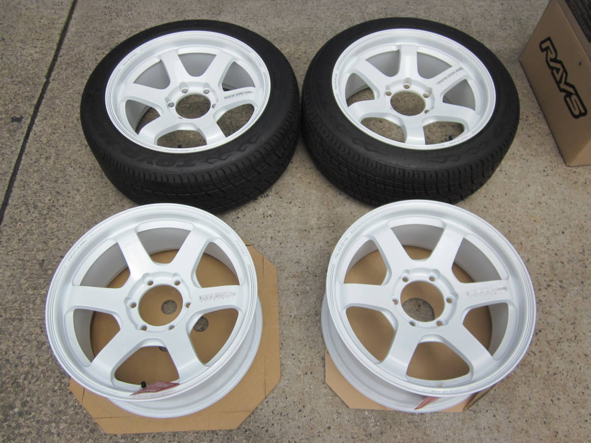 希少RAYS製TE37 ホワイト225/50R18 4本ハイエース6穴 【公式通販】