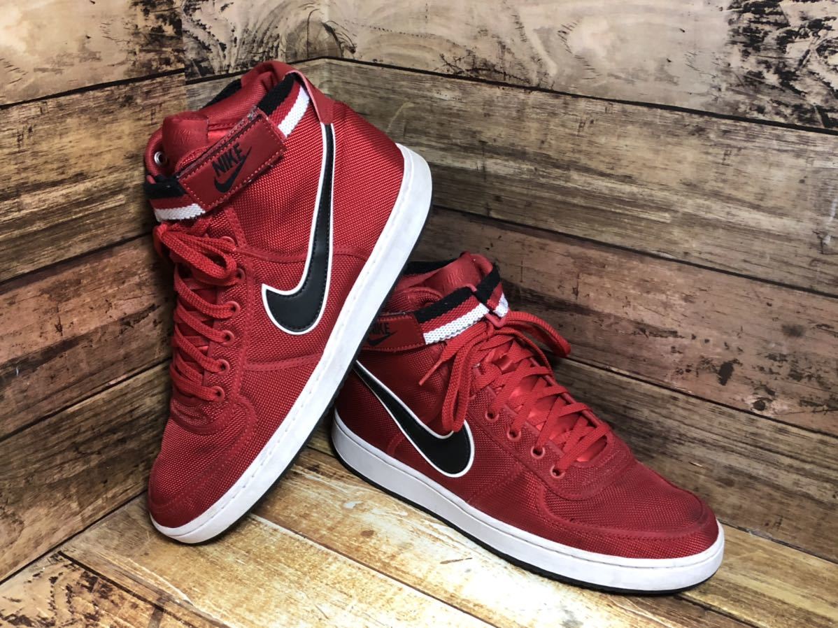 衝撃プライス 状態良好 Nike Vandal High Supreme ナイキ バンダル サプリーム高級上質キャンバススニーカー 赤 黒 27cm表記 即完売 の落札情報詳細 ヤフオク落札価格情報 オークフリー スマートフォン版