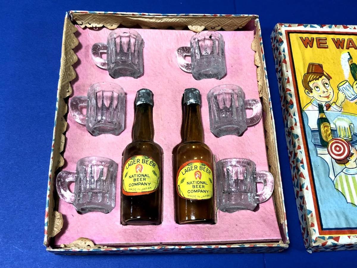 戦前ミニチュアガラスままごとぺろぺろ#醤油注し雛道具氷コップ