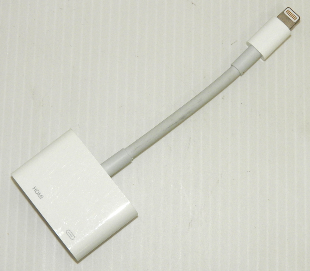 Apple Lightning Digital Avアダプタ ライトニングケーブル Hdmi 変換ケーブル A1438 動作確認済み の落札情報詳細 ヤフオク落札価格情報 オークフリー スマートフォン版