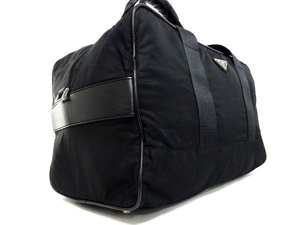 美品】PRADA プラダ ボストンバック 旅行用 ブラック ナイロン