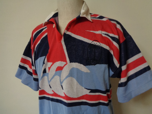 90s CANTERBURYカンタベリー ラガーシャツ ラグビー フィージー代表 90`s CANTERBURY カンタベリー ラガーシャツ ニュージーランド製