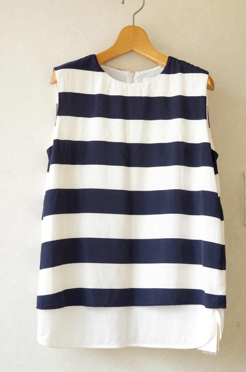 送料無料 タグ付美品 Mila Owen ミラオーウェン 春夏 ノースリーブボーダーブラウス 紺 白 古着のgplus広島 05t3 の落札情報詳細 ヤフオク落札価格情報 オークフリー スマートフォン版
