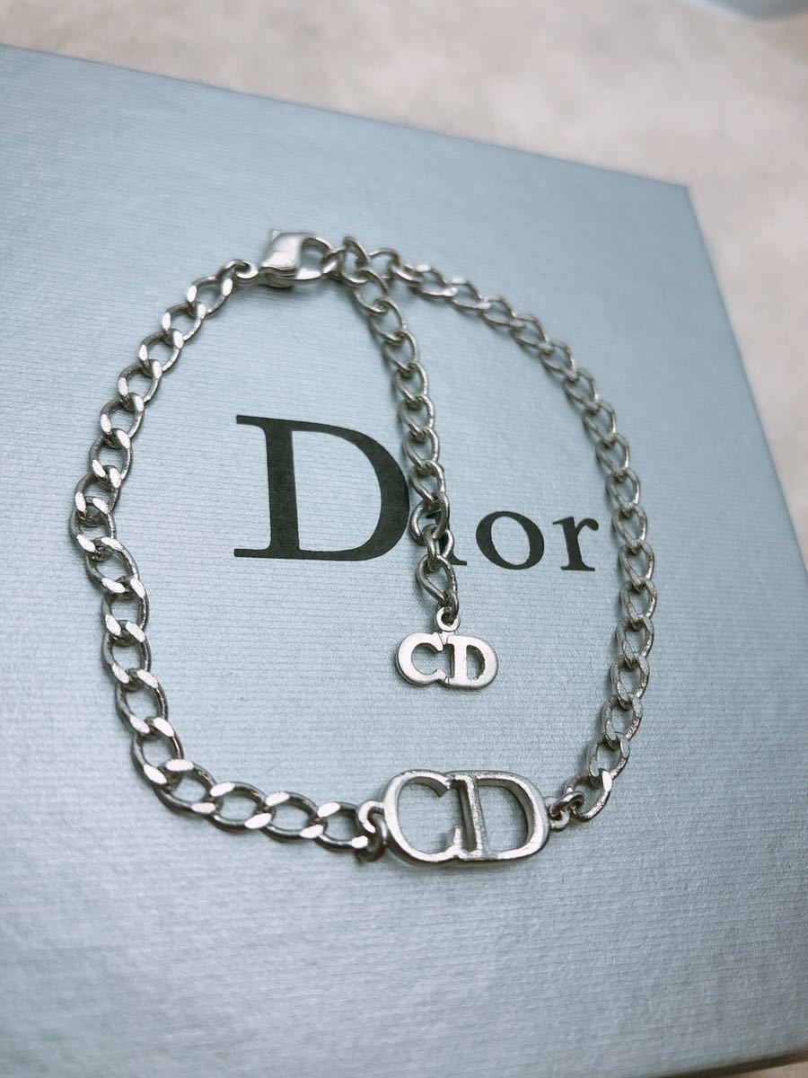 Christian Dior シルバー ID ブレスレット CD ロゴ プレート 【公式通販】