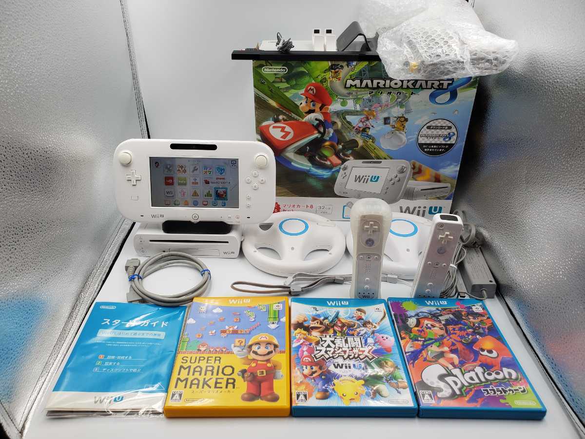 will U本体 スプラトゥーンセット 32GB 太鼓の達人他 色々付き Wii U 本体