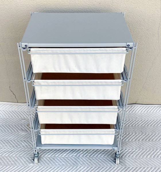 無印スチールユニットシェルフ帆布バスケットセット・幅28cmタイプ